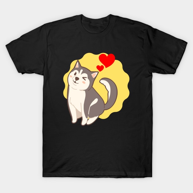 Cute Dog Winking T-Shirt by NICHE&NICHE